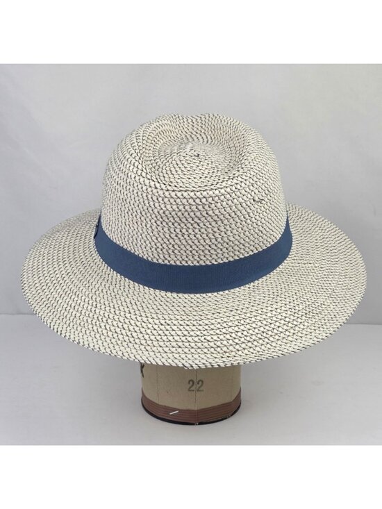 Wallaroo Petite Charlie Wide-Brim Fedora Hat White & Blue main image 8